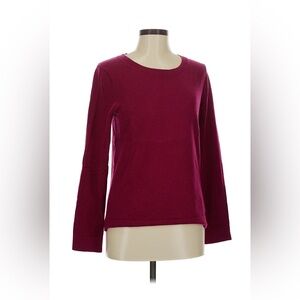 J. Crew Rich Burgundy Merino Wool Blend Teddie Sweater